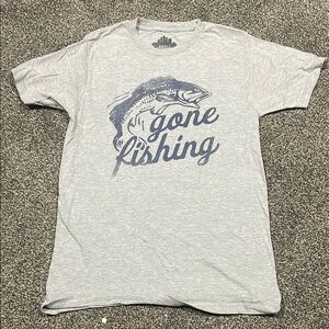 Gray Gone Fishing Tee